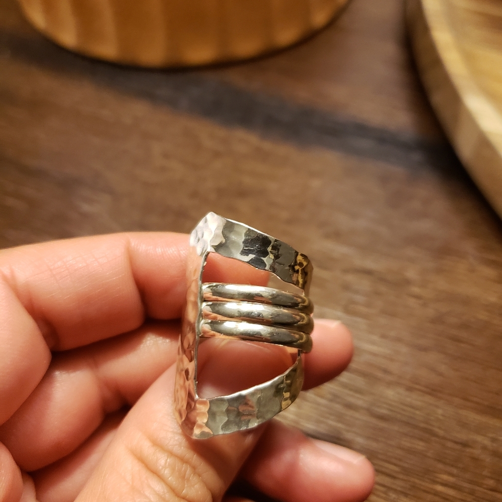 Sterling Silver Modernist Ring - image 7